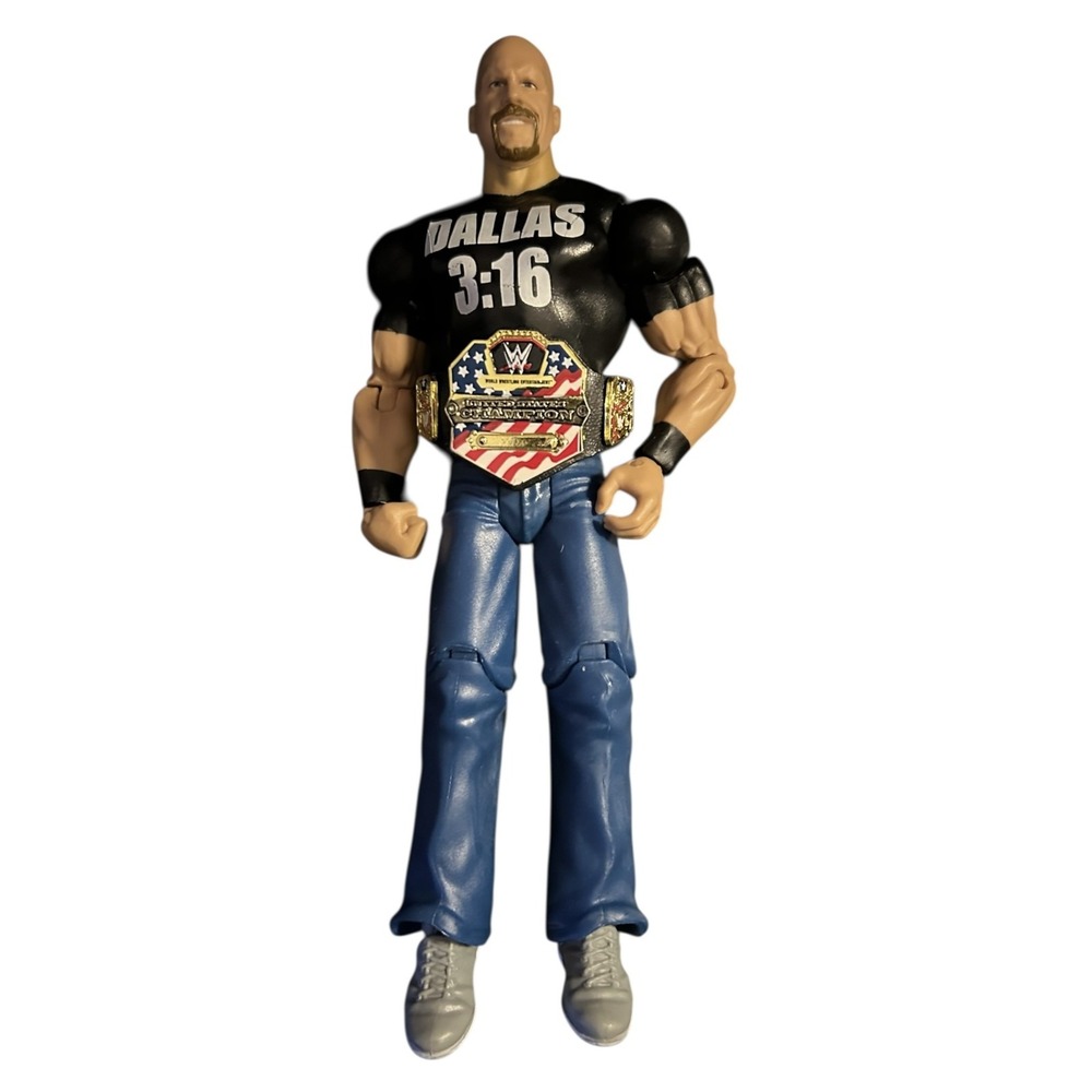 WWE Stone Cold Steve Austin Elite Action Figure Dallas 3:16 w/ Championship Belt